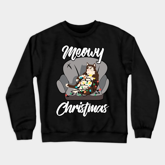 Cats Christmas. Meowy Christmas. Crewneck Sweatshirt by KsuAnn